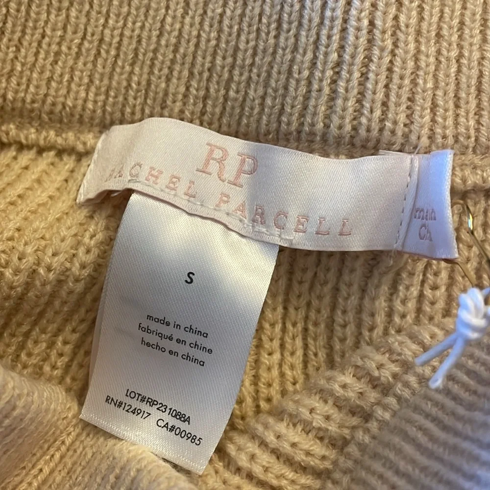 NWT Rachel Parcell Pull On Sweater Short Small Bleached Sand